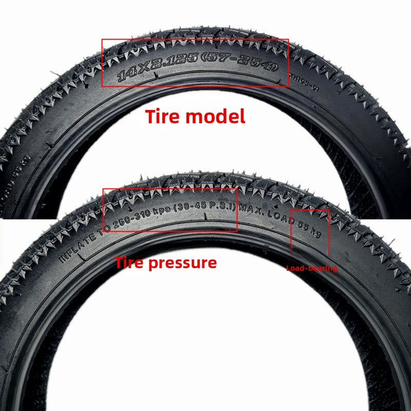 14 Inch Vacuum Tire for Electric Bike