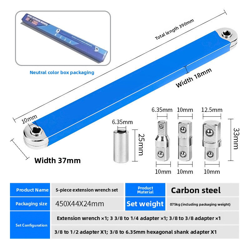 Adjustable Dual-head Ratchet Extension Wrench