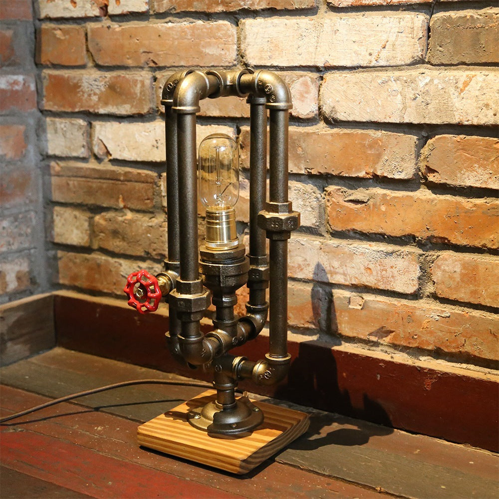 Industrial Vintage Table Lamp with Edison Bulb