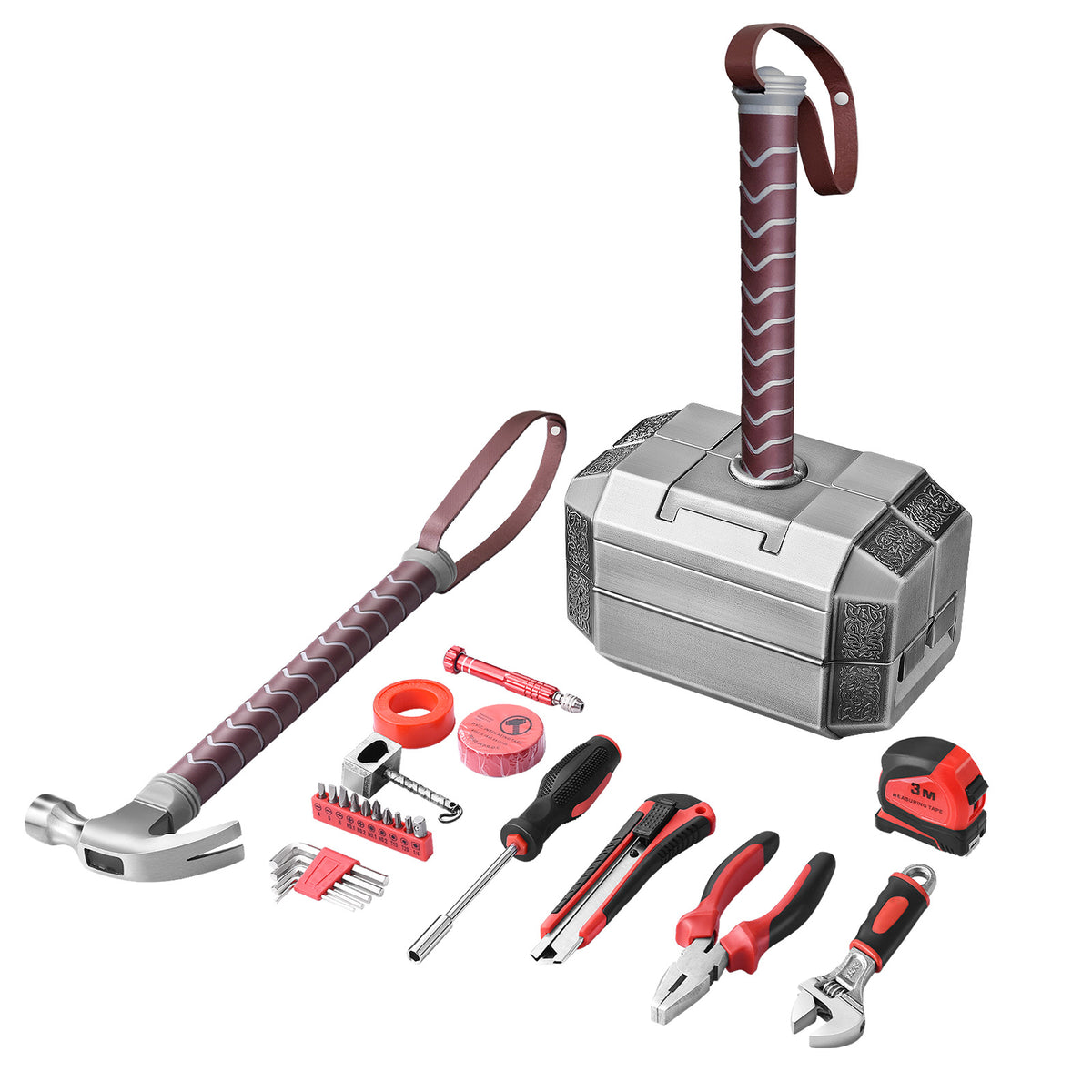 Hammer-Shaped Toolbox Household Repair Kit