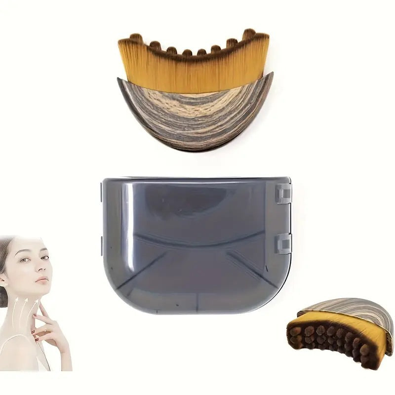 Lymphatic Contour Facial Massage Brush Portable Handheld Body Care Tool